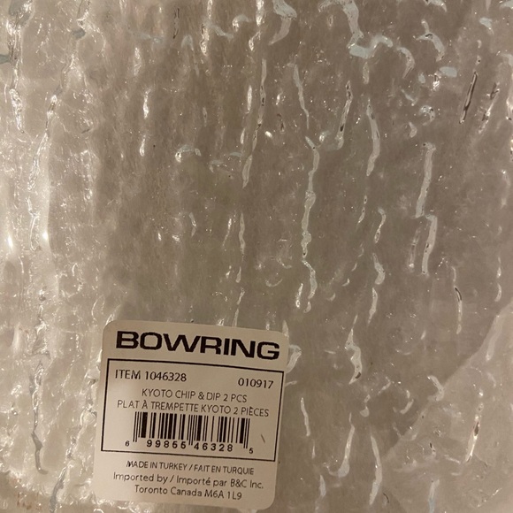 Bowring glass serving tray with bowl - Picture 2 of 4